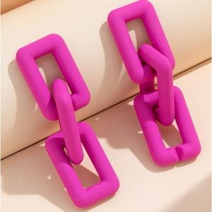 Geo Link Drop Earrings